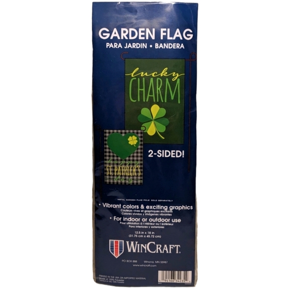 Wincraft 2-Sided St. Patrick's Day Lucky Charm Garden Flag - Picture 1 of 5